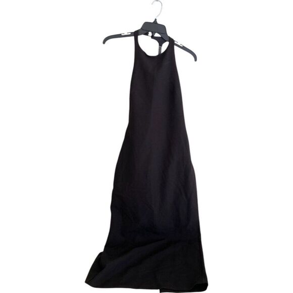 Zara Women Midi Dress Size M Black Shiny Halter Neck Cocktail 8620/707 NWT - Picture 5 of 16